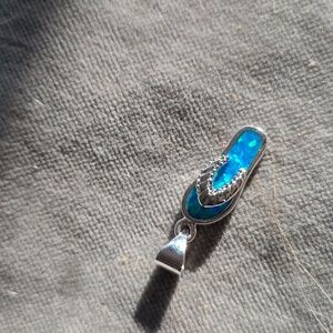 2/$22 Silver 925 Blue Flip Flop Pandora Style Charm